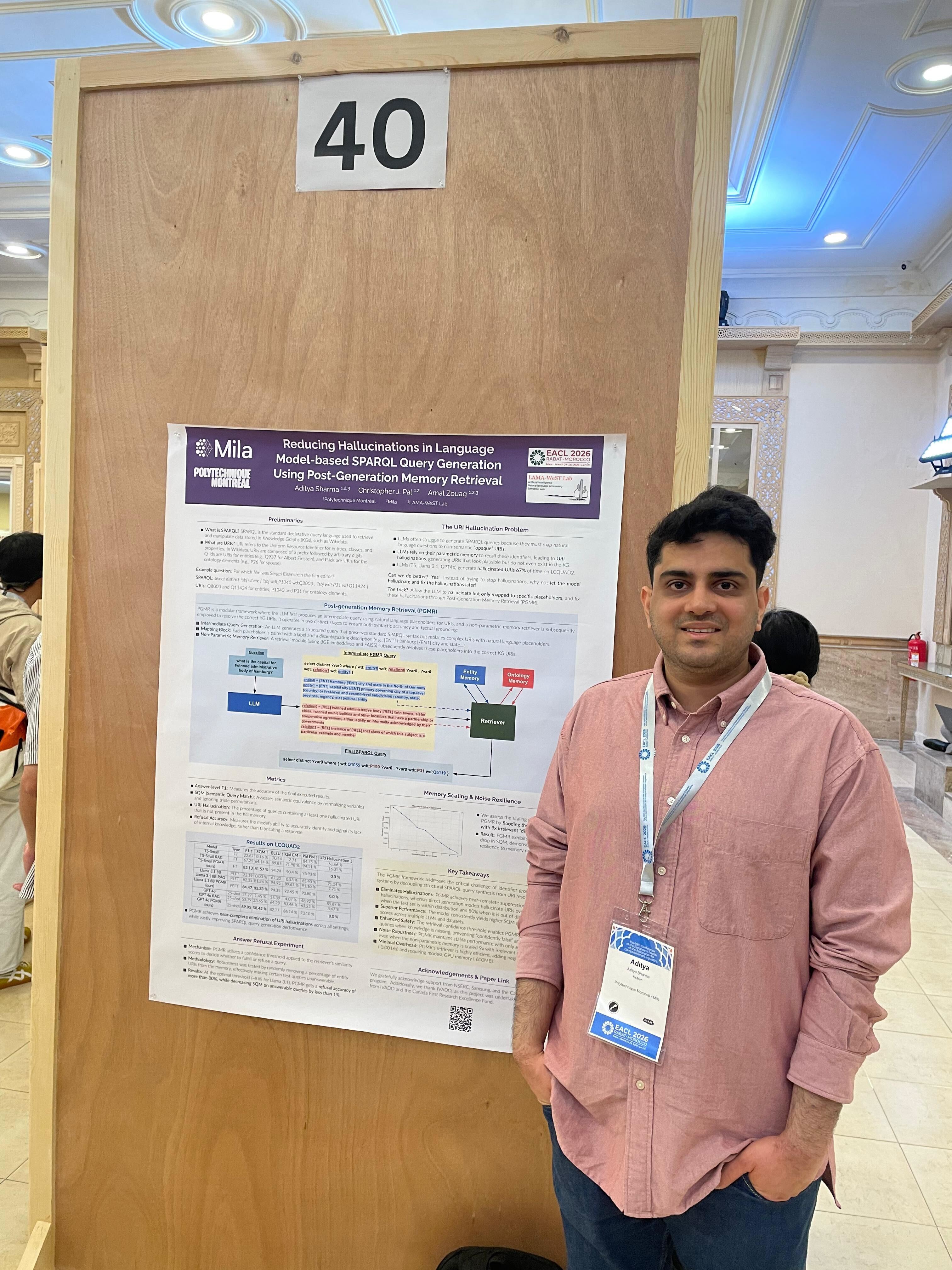 Aditya Sharma presents at EACL 2026